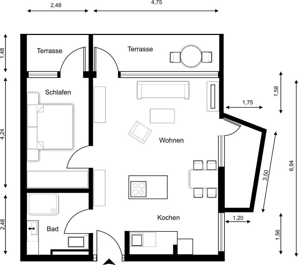 Ferienwohnung Sylter Juwel mit Traumblick Westerland Exterior foto